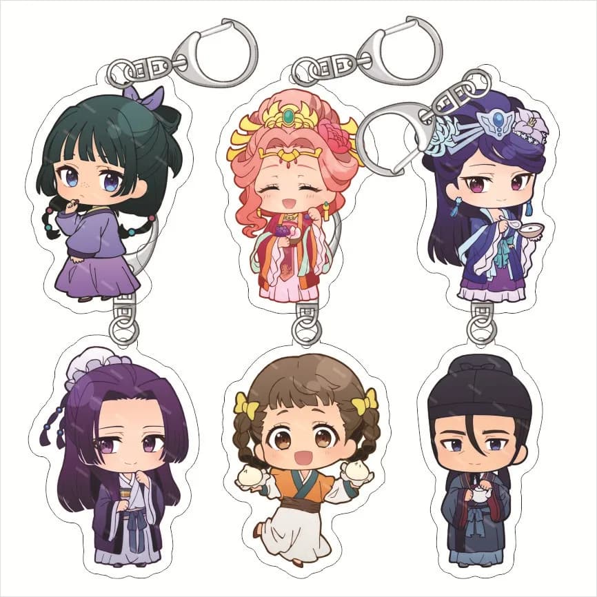 Anime The Apothecary Diaries Cute Maomao Maomao Car Keychain Acrylic Figure Models Key Ring Pendant Bag Badge Jewelry Girl Gift
