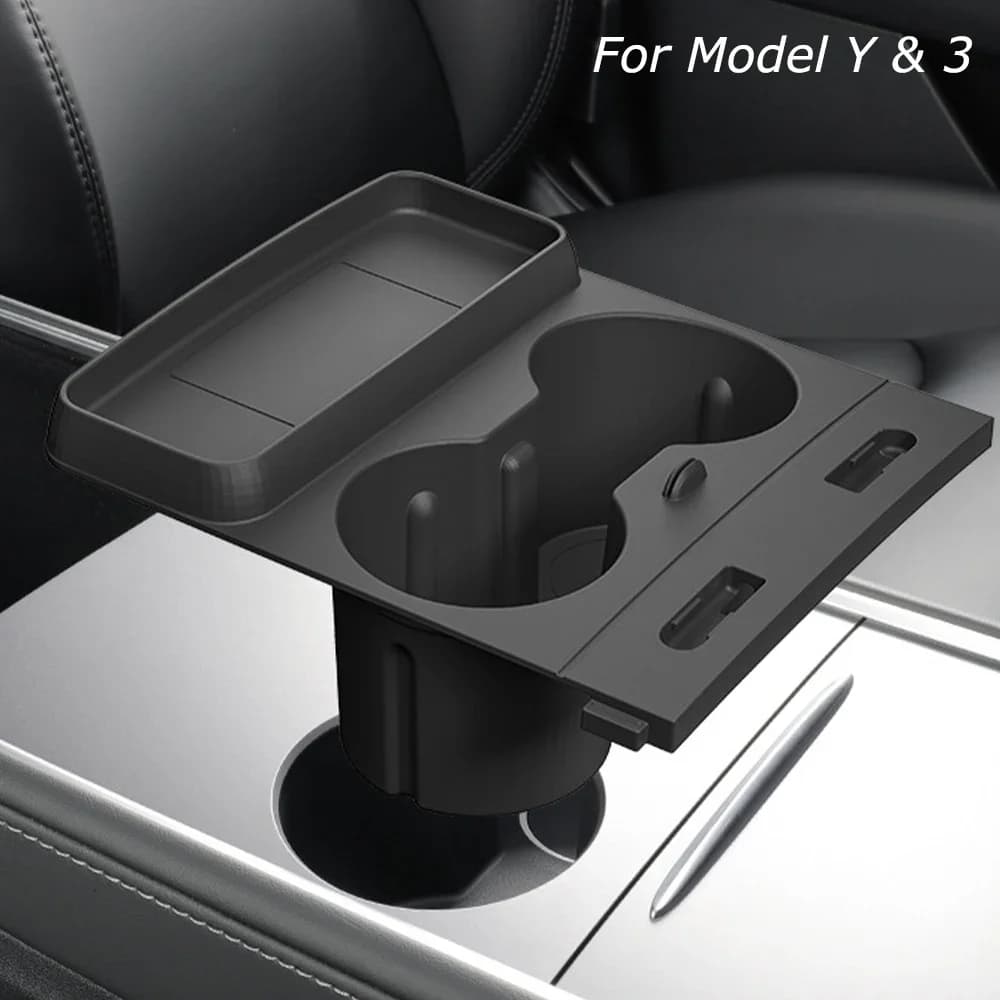 Per Tesla Model Y 3 Highland Car Central Control Water Cup Holder Storage Box Silicone antiscivolo porta bevande limitatore Organizer