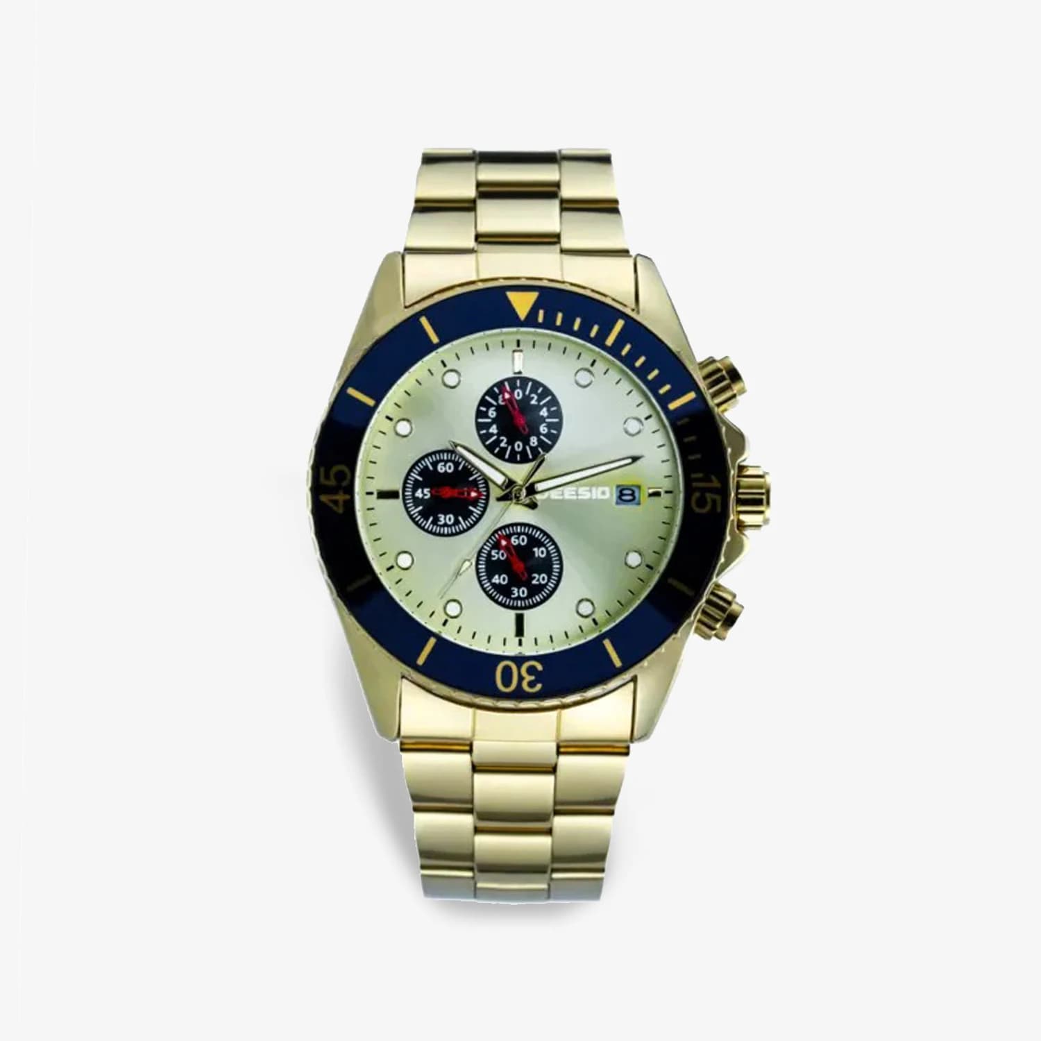 Orologio sportivo da uomo Deesio, impermeabile fino a 50 m, cinturino in lega e acciaio inossidabile, movimento al quarzo, orologio casual di lusso, regalo per uomo