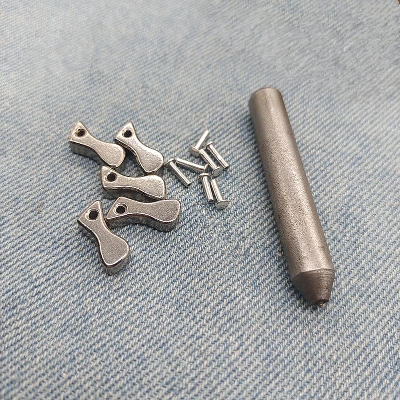 6 pz/set Metallo Non Lucido Installa Punzone e Rivetti a Pendolo Per Zippo Kerosene Accendino Strumento di Riparazione FAI DA TE Accessori di Ricambio