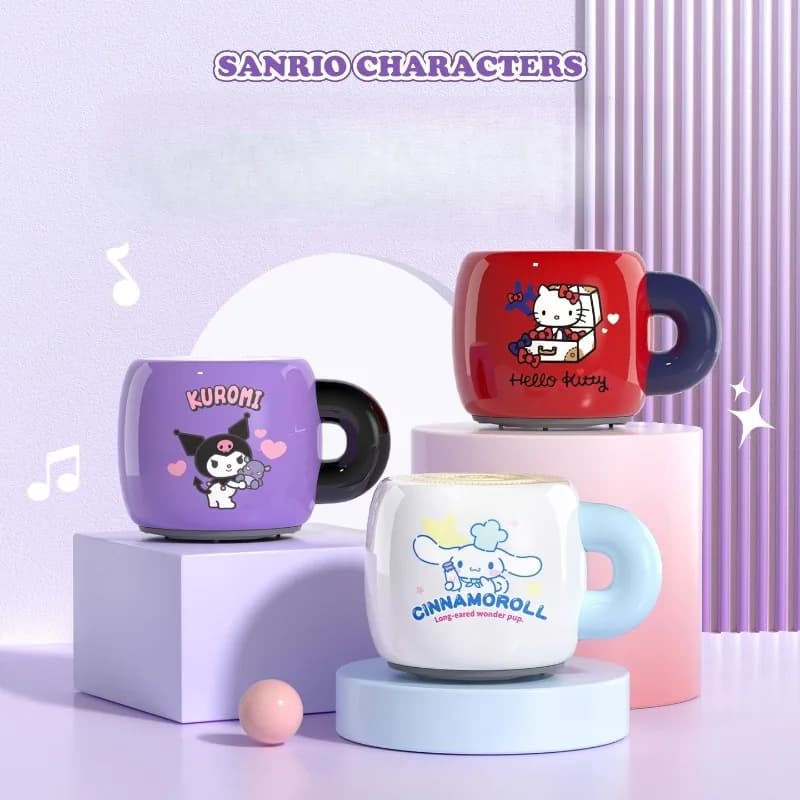 Altoparlante Bluetooth a Forma di Tazza con Personaggi Sanrio, Kuromi, Hello Kitty, Cinnamoroll, Mini Speaker Wireless Carino