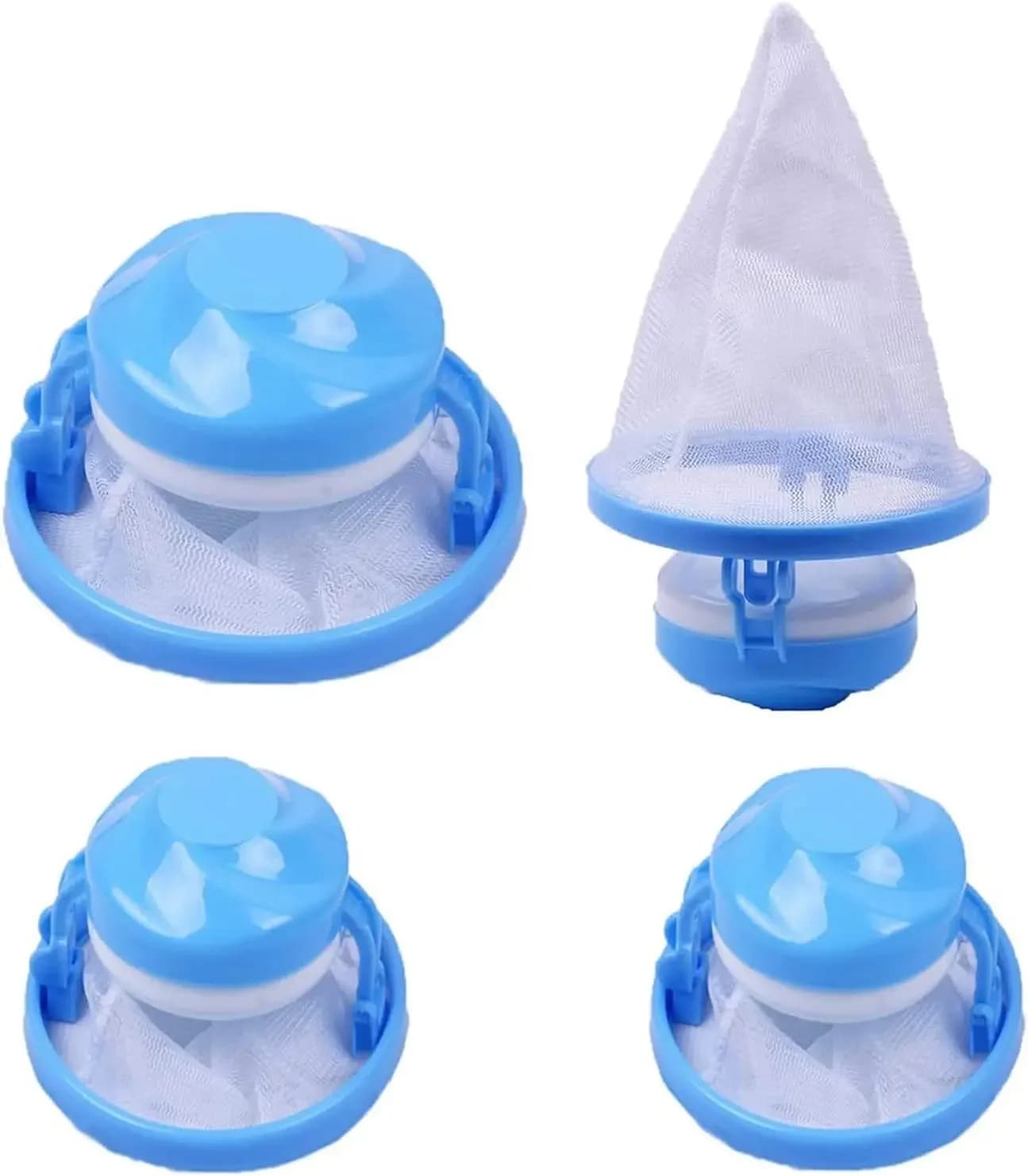 Nuovo Filtro Rete per Lavatrice, Sacchetto Raccogli Peli Galleggiante per Casa, Sacchetto Rete Anti-Pelucchi per Lavanderia Hurricane (Blu)