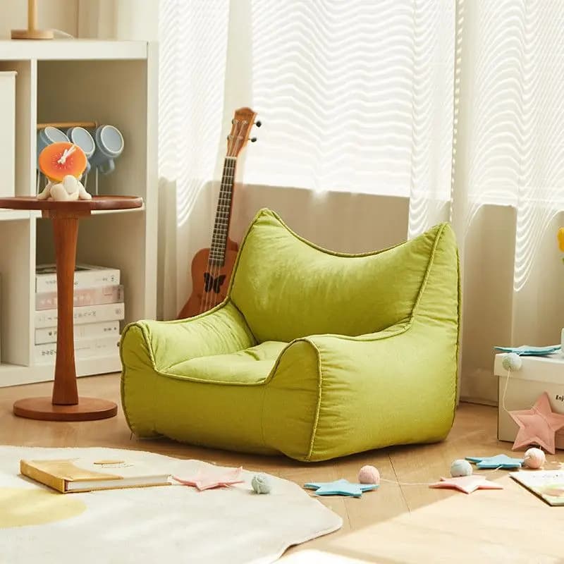 Modern Cute Kids Bean Bag Sofa Chair Soft Lazy Floor Sofa Ergonomic Back Support Cartoon Lounge Chair For Living Room Bedroom