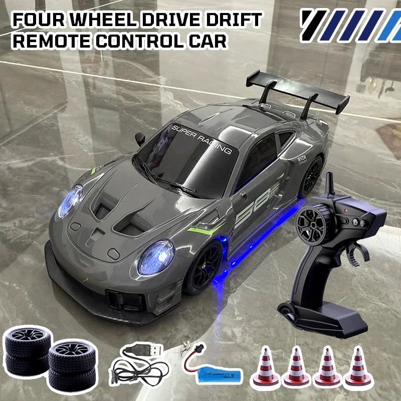 RC Drift Car 1/20 4WD Veicolo da corsa Modello di auto giocattolo con luci 2.4G 4CH Auto sportiva telecomandata Ragazzi Gioco da competizione Giocattolo per bambini