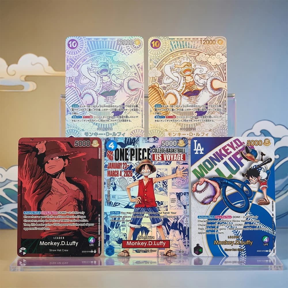 2026 Promos College Basketball Monkey.D.Luffy DIY Anime OPCG Carta da Collezione Inglese P-055 Carta Foil Regali per Collezionisti