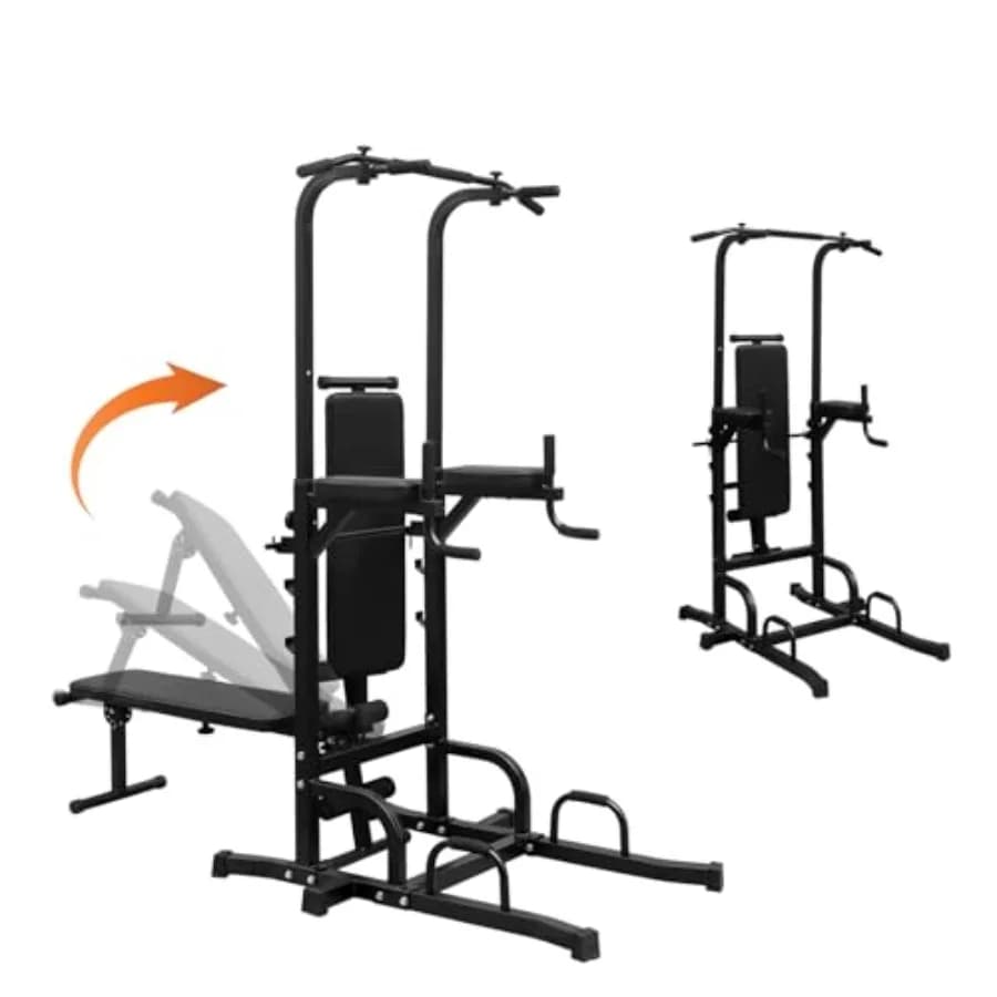 Power Tower with weight bench Station with adjustable height dive bar Diving station for home gym Multifunctional dive station Pul