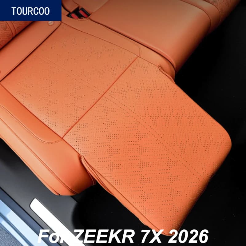 For ZEEKR 7X 2026 Second Row Seat Leg Cushion Leather Protective Cover Car Styling Modified Accessories