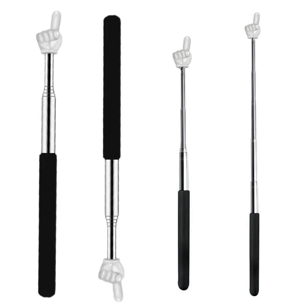 Puntatore telescopico per insegnanti da 10 pezzi Puntatore manuale allungabile in acciaio inossidabile Puntatore da dito multifunzione Forniture per l'aula