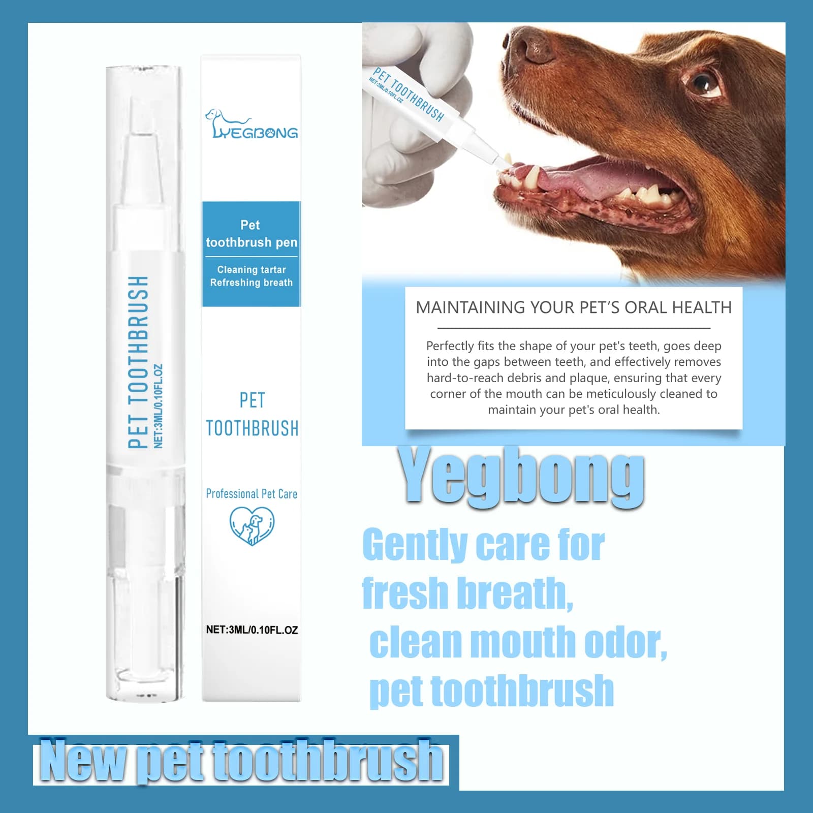 Pet Teeth Cleaning Pen Teeth Tooth Brush for Dog Removal Tartarus Dental Macchia Odor Control Animal Care Teeth Whitening Tool