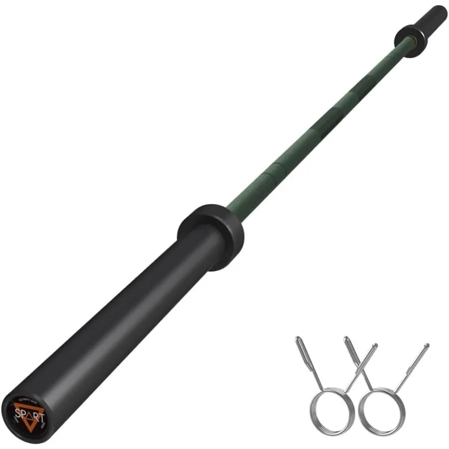 7FT Barbell Bar with Weight Plate Set Combo Solid Bar with Bearings 700Lbs Capacity Weight Bar for Home Gym Strength Training W