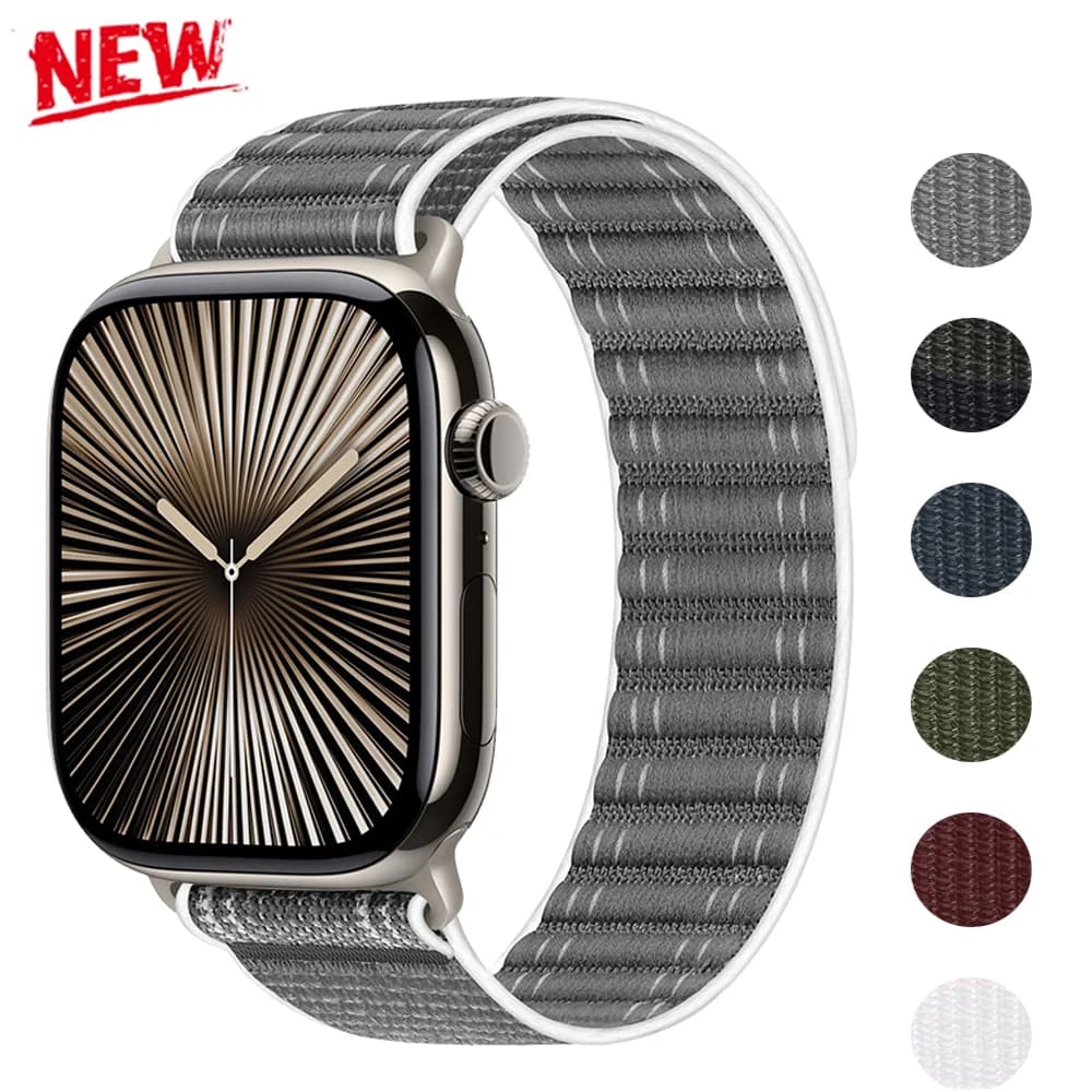 Cinturino in nylon colorato per Apple Watch 46MM 42MM Cinturino sportivo per Iwatch 10 9 8 7 Ultra 49mm 44/45/40mm Accessori per cinturini