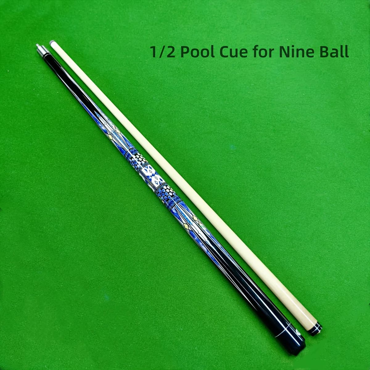 Colorful Pattern American Billiard Cue, Two-piece One-nine Cue, 57-inch 13mm Large Tip Cue