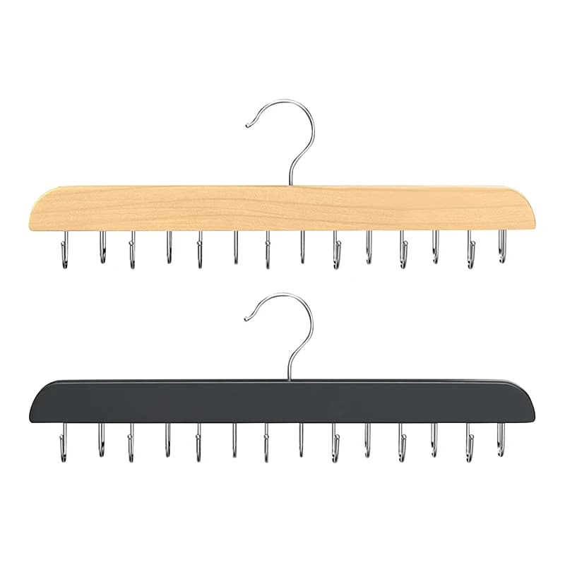 Robust belt swivel hanger in wood space saving Rack belt organizer for belt organizer for wardrobe organizer for clothes