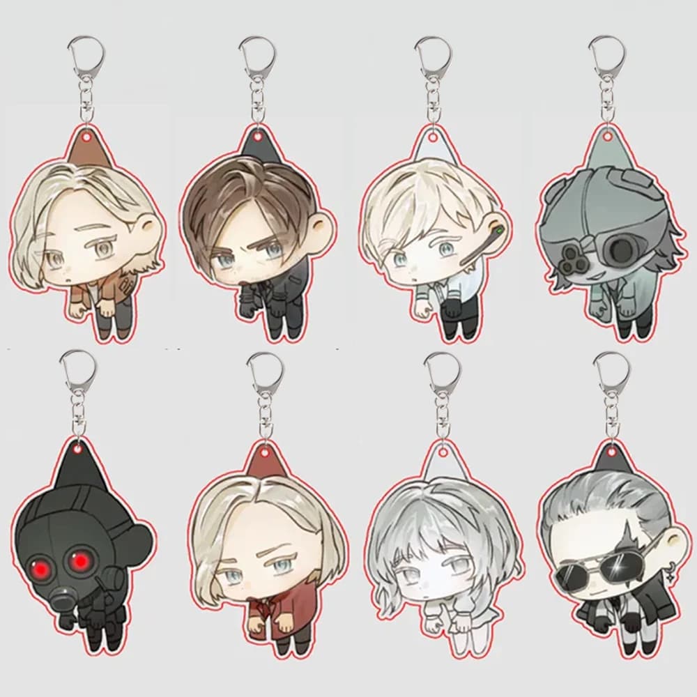 RE9 RE Game Leon Claire Acrylic Keychain Zombie Survival Horror Game Fans Gift Backpack Pendant Anime Cosplay Accessories