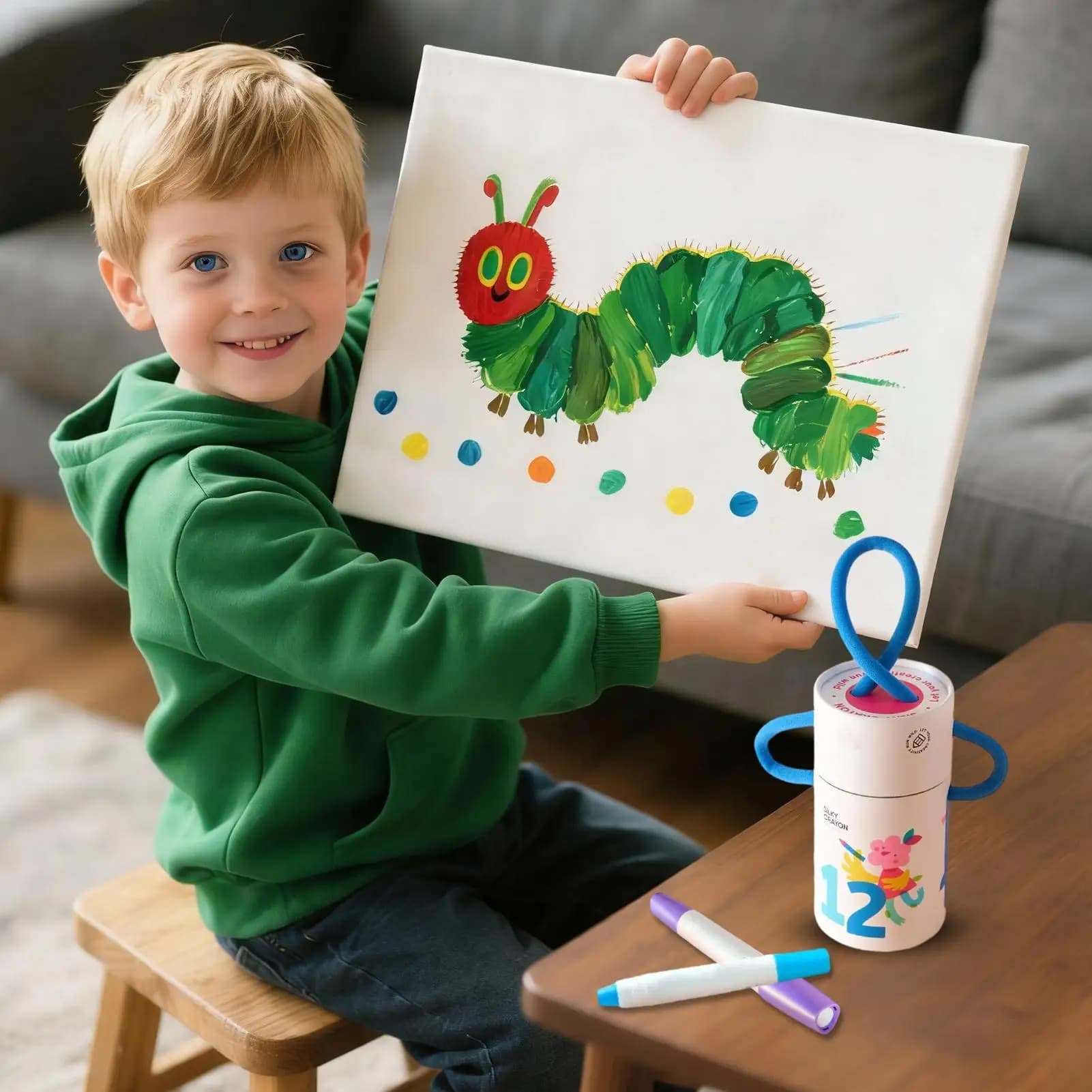 Kids Crayons 12 Pieces Twistable No-Sharpen Washable Easy To Hold Crayons For Kids Classroom Kindergarten Home Travel Back To
