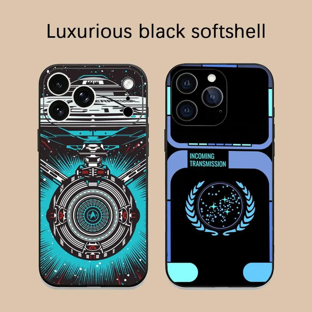 Luxury Technology Hot star trek ships Phone Case Soft black Shockproof Cover For iPhone17 air 16 e 15 14 13 12Plus Mini Pro Max