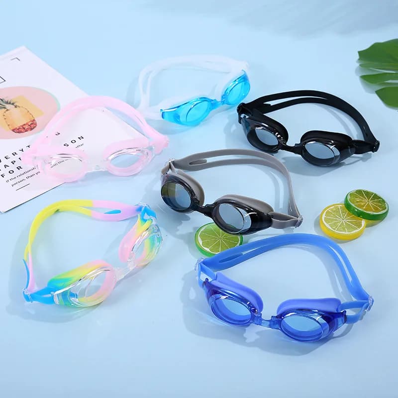 Men's Swimwear Women's Swimwear Prescribed UV Silicone Waterproof Regular Pool Glasses Adult Kids Diving Glasses