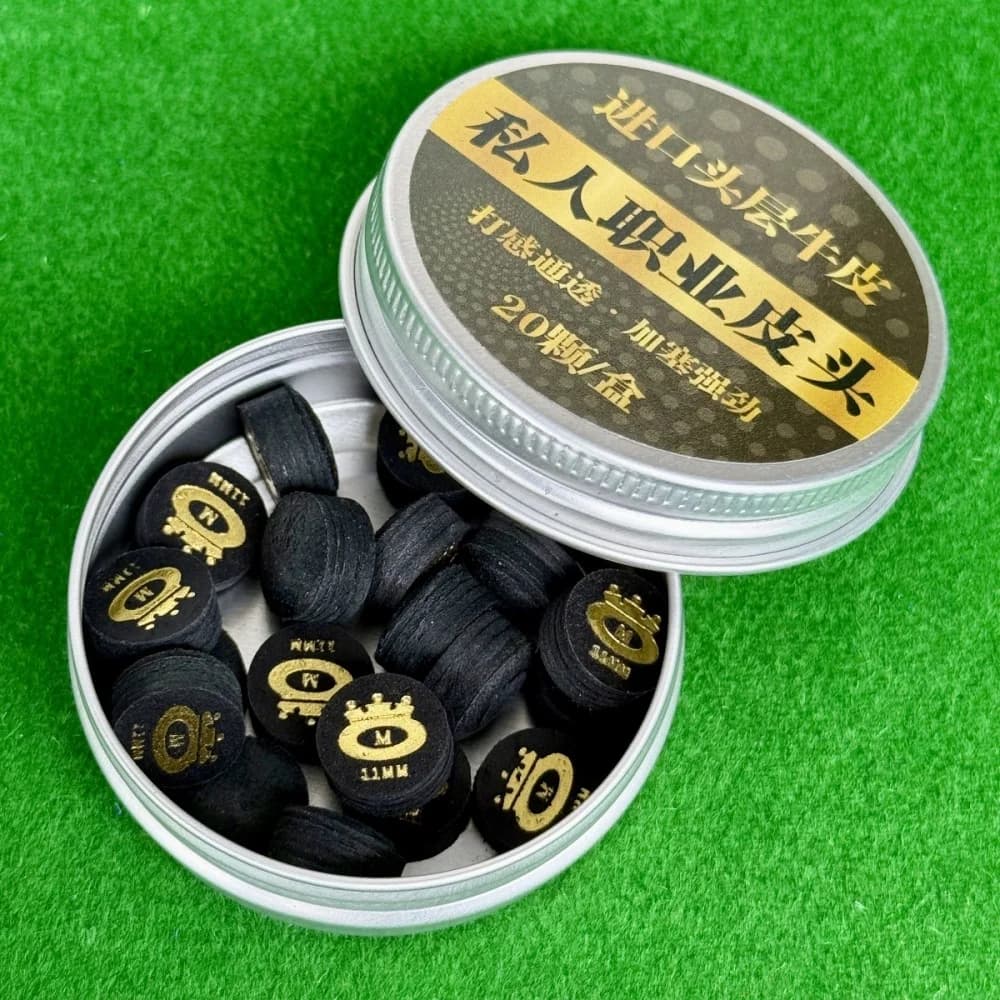 O'MIN Billiard Cue Tips Hardness M 20Pcs/Box Pool Snooker Cue Tip 10/11/12/13mm