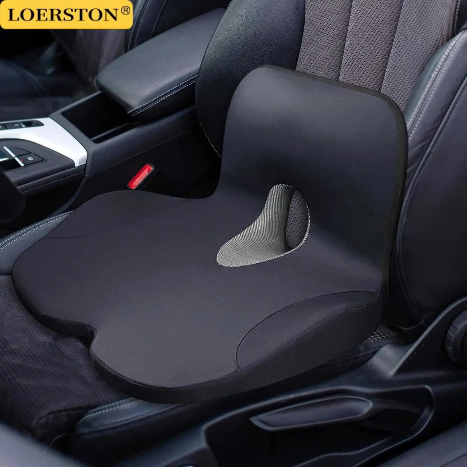 Cuscino del sedile in memory foam Supporto per la schiena in vita Set di cuscini ortopedici ergonomici per sollievo dal coccix Cuscino lombare dell'anca per sedia da ufficio per auto