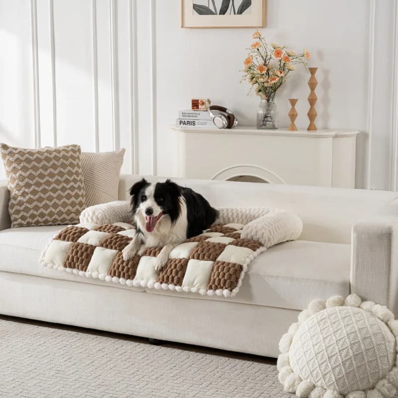 Divano letto moderno per cani a forma di U, morbido tappetino per animali domestici, modello solido, addensato, antiscivolo, personalizzato