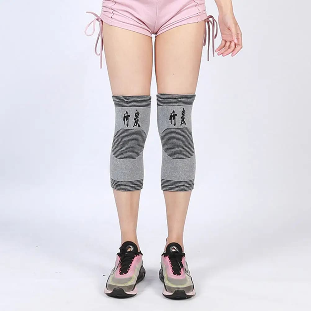 1 paio di ginocchiere termiche traspiranti ed elastiche per alleviare il dolore, protezione per corsa, sport, fitness e recupero.