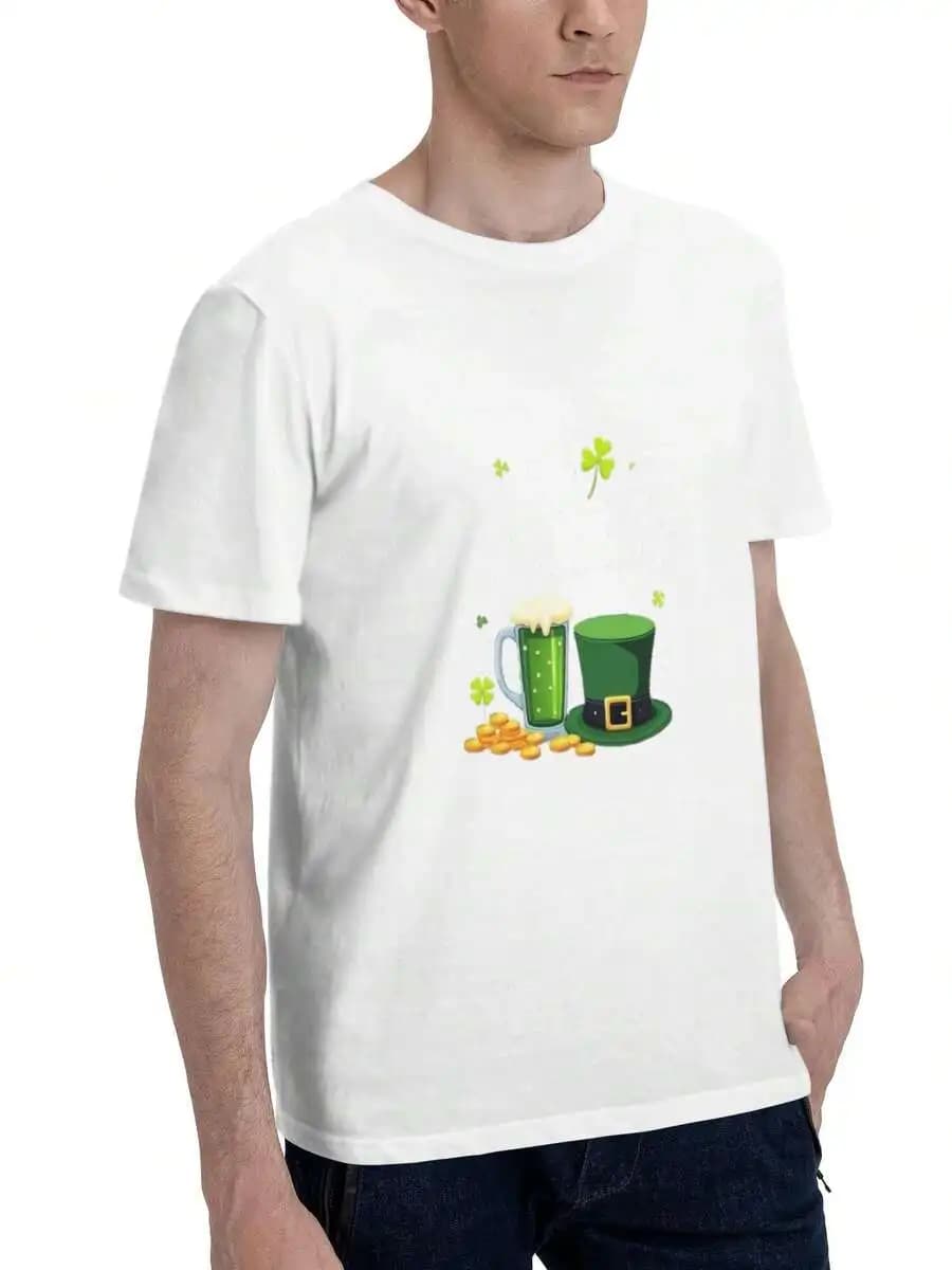 St Patricks Day Green Hat Beer Mug Mens Cotton T-Shirt