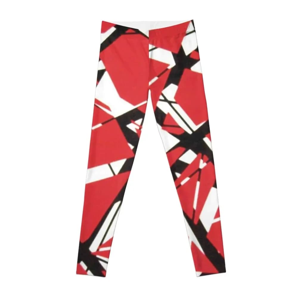 Leggings a righe rosse e nere in vetro Collant da donna sportivo da donna push up Leggings da donna