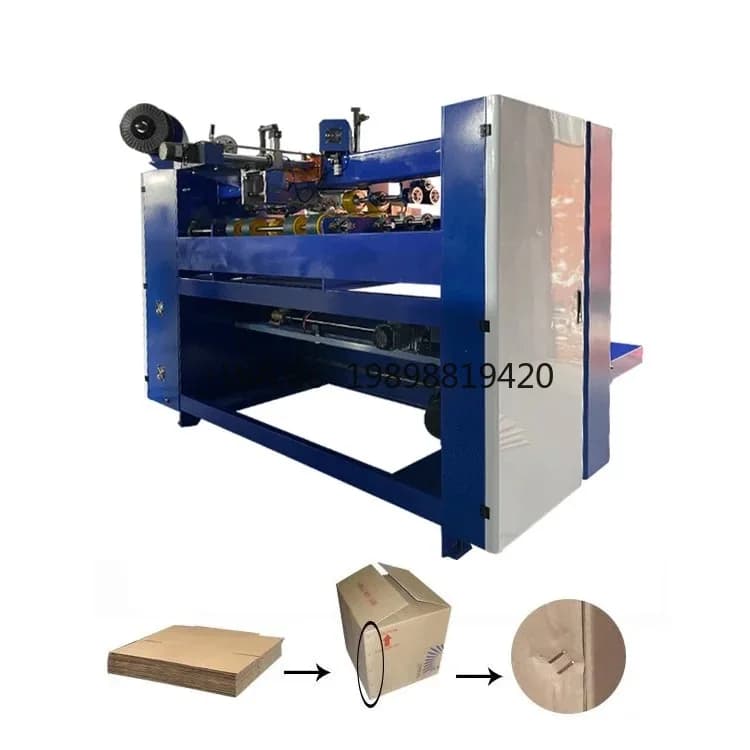 Cucitrice per cucire scatole ondulate/Macchina semiautomatica per cucitrice scatole ondulate Doppio servo manuale semiautomatico