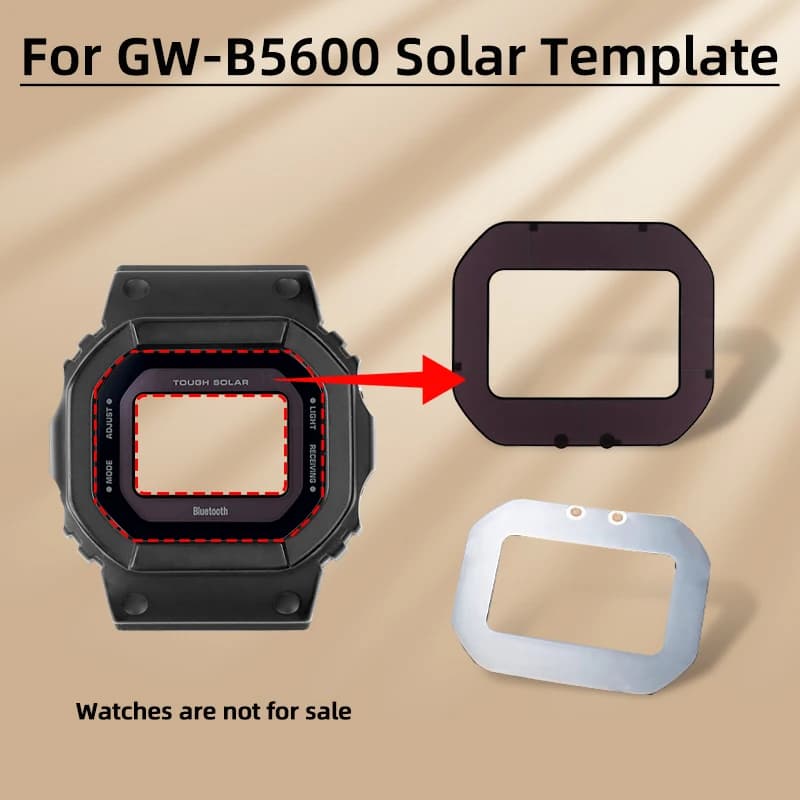 GW-B5600 Pannello di ricarica solare per parti di orologi in vetro per orologi CASIO 3461 GW-B5600/GMD-S5600 - Pellicola protettiva per orologi con pannello solare