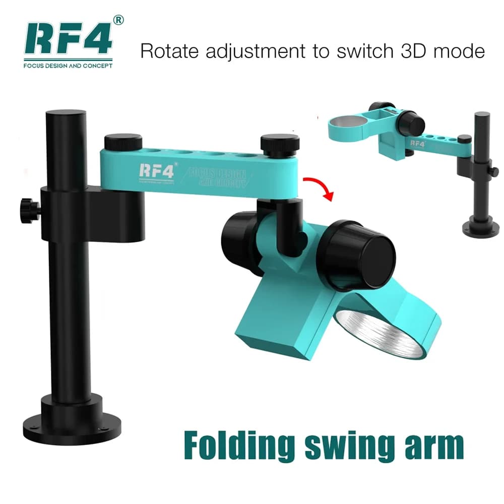 RF4 RF-FO19 Microscopio stereo Braccio articolato Girevole Supporto universale Telescopico 360 Staffa di rilevamento manutenzione sollevamento