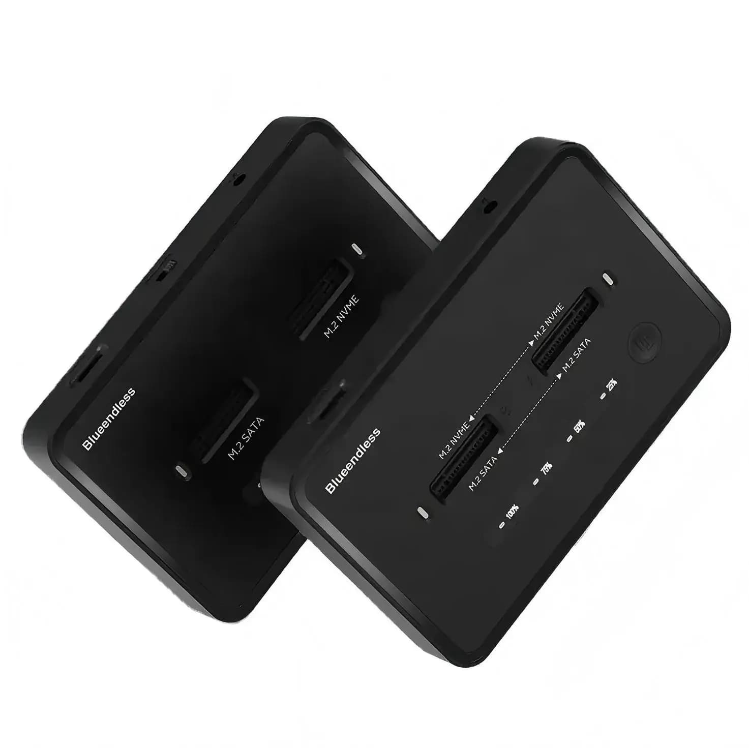 M.2 NVME SATA NGFF SSD Copiatrice Duplicatore Cloner Dual Bay M.2 NVME SATA SSD Cloner Docking Station