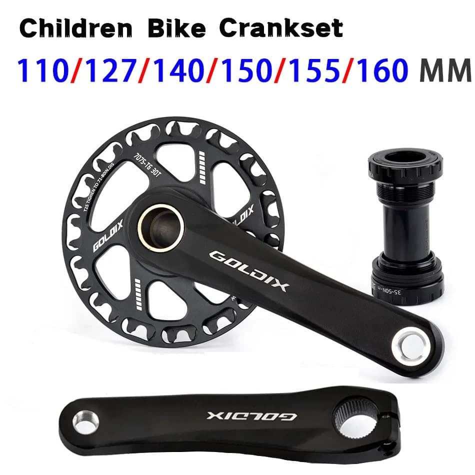 Manovella per bicicletta per bambini 155mm 160mm 150mm 140mm 127mm 110mm guarnitura per bambini ultraleggera Mtb manovelle integrate, per bici per bambini