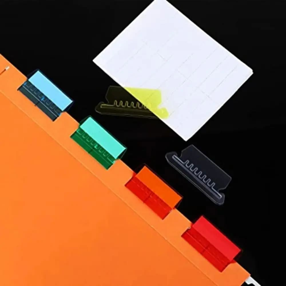 60/100 pezzi Schede per cartelle di file in PVC Identificazione rapida Distingue file sospesi Etichette per cartelle di file appese Multicolor