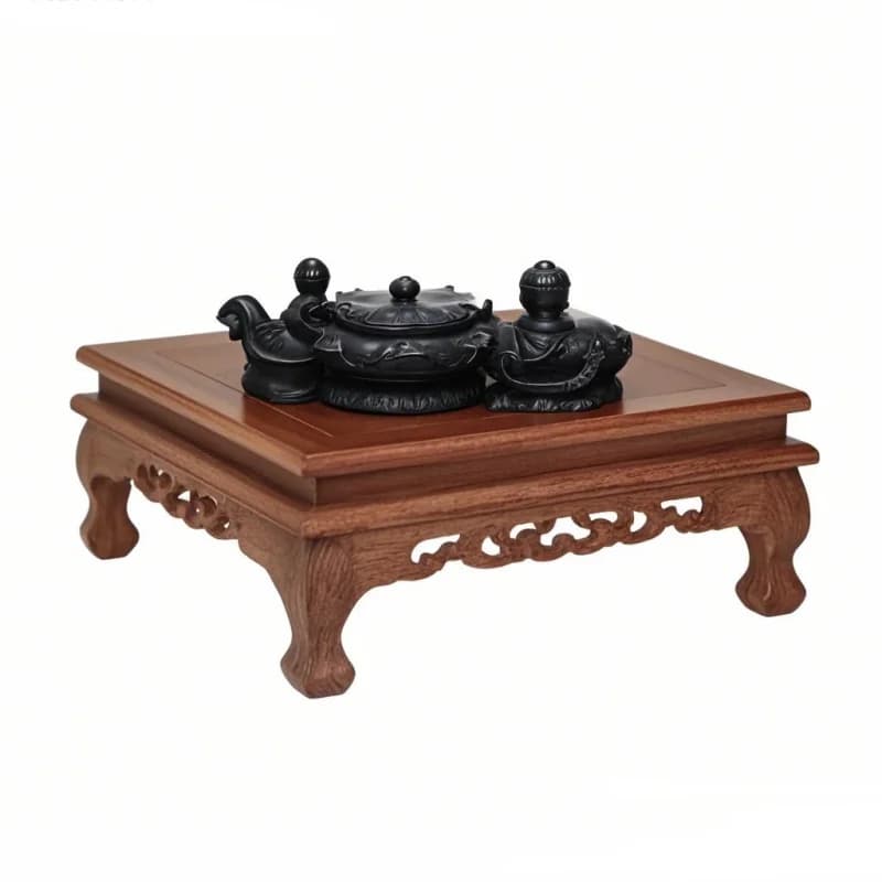 Tavolo in miniatura in legno Artigianato Bonsai Scaffali per piante Figurine Espositore Vaso Vaso da fiori Tavolo di smistamento Base per fiori in piedi