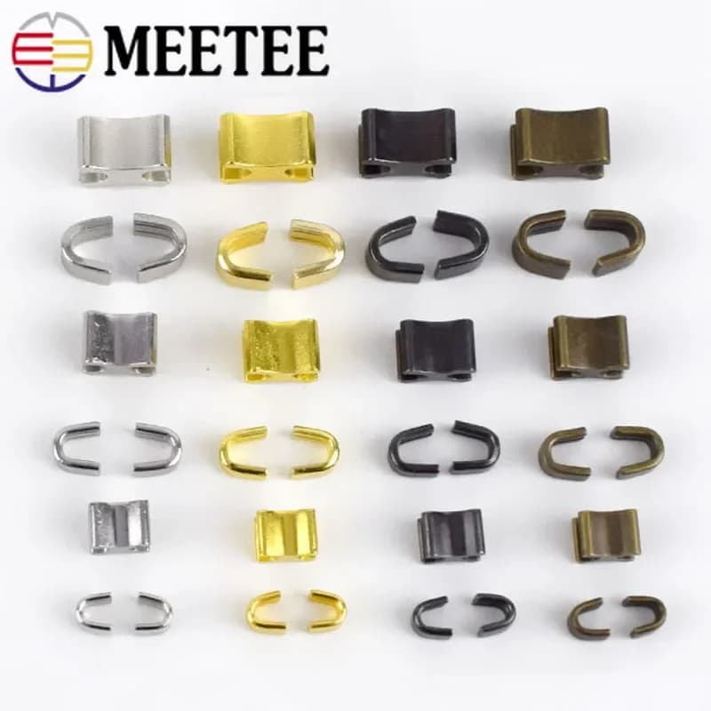 Meetee 20set tappo con cerniera antiscivolo per 3 #5 #8 #10 # cerniere in metallo Kit di riparazione per cerniere di ricambio accessori per cucire fai da te