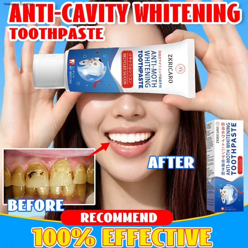 Anti-tartarus strong toothpaste and whitening 60g, deep cleansing, removes yellow teeth, stains of smoke, whitening, prevents caries, protects gums, corrects stains, toothpaste