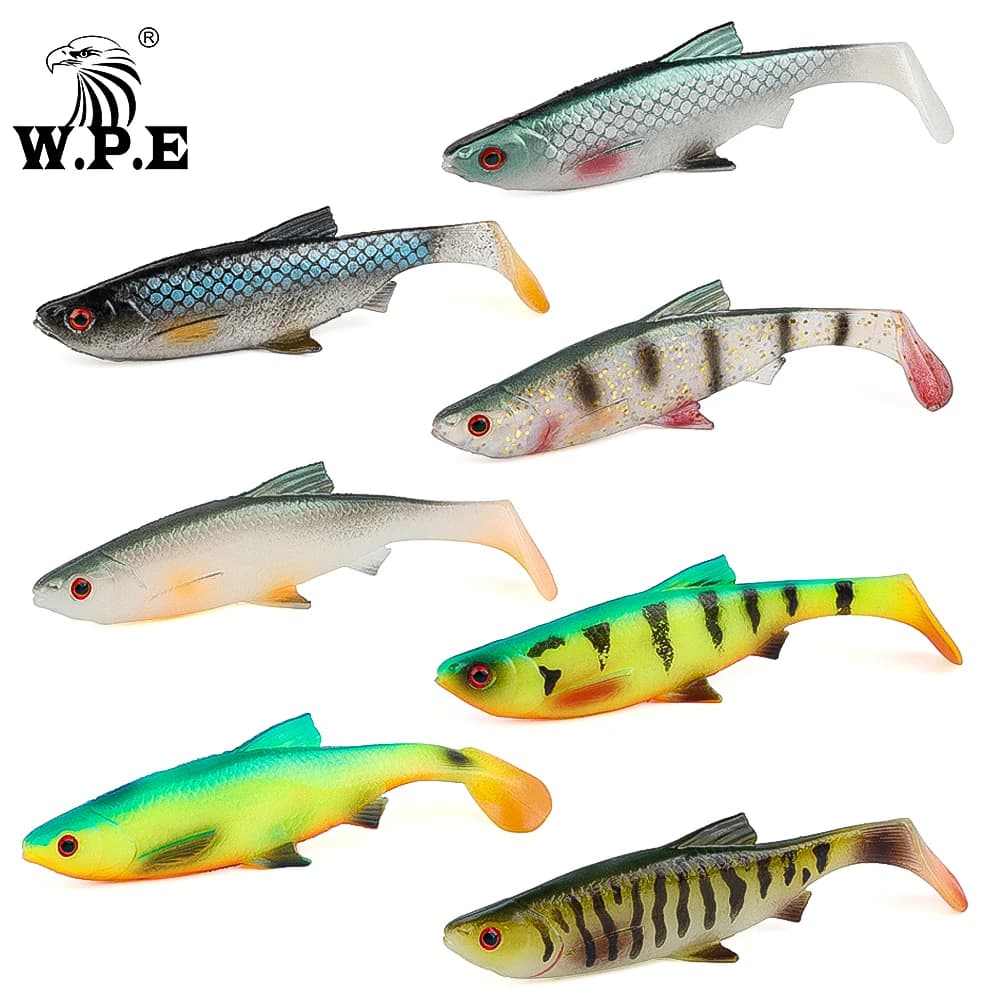 W.P.E Soft Lure esche in Silicone morbido 9cm 13cm 18cm esche morbide artificiali esche T Tail Wobblers Leurre Souple attrezzatura da pesca
