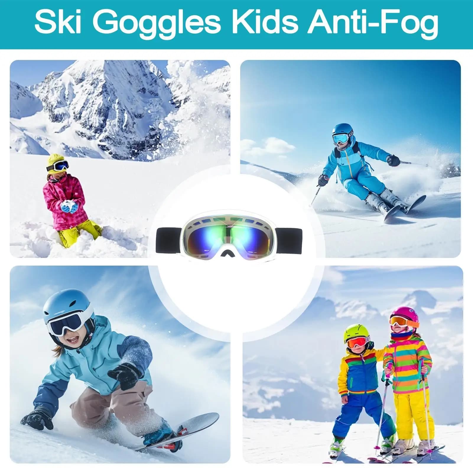 Occhiali per sport sulla neve Occhiali da sci antiappannamento Occhiali da snowboard Antiappannamento Occhiali da neve morbidi comodi e caldi per il compleanno