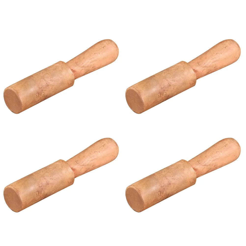 4Pcs Wooden Singing Bowl Mallet Set Premium Buddha Sound Bowl Stick for Meditation Yoga Calming Restorative