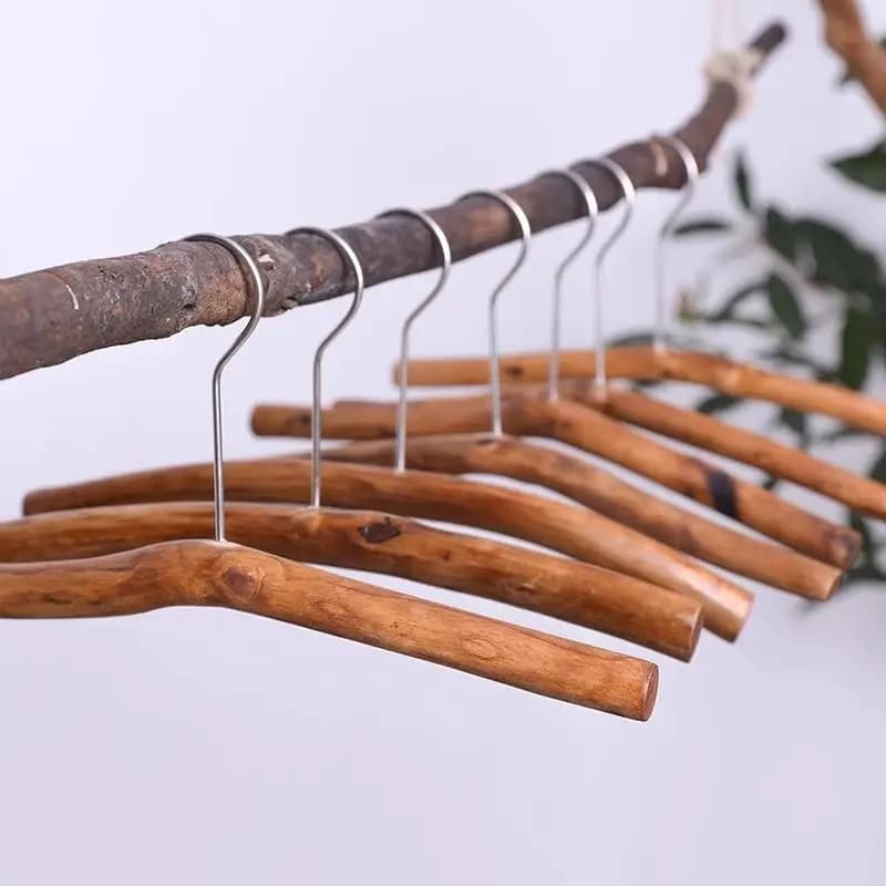 Clothes hanger with branch of ecological wood for domestic use Guest house and clothing store Creative clothes hanger in wood l