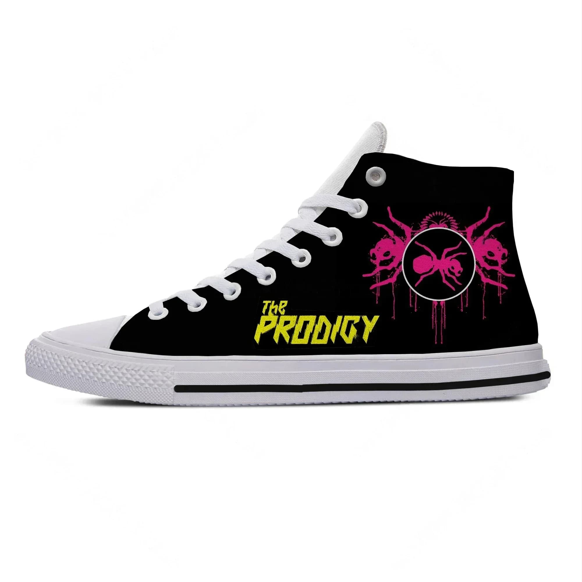 Scarpe da ginnastica classiche in tela leggere e alte, stile rock, per uomo e donna, ideali per l'estate - Collezione Hot Summer Electronic Music