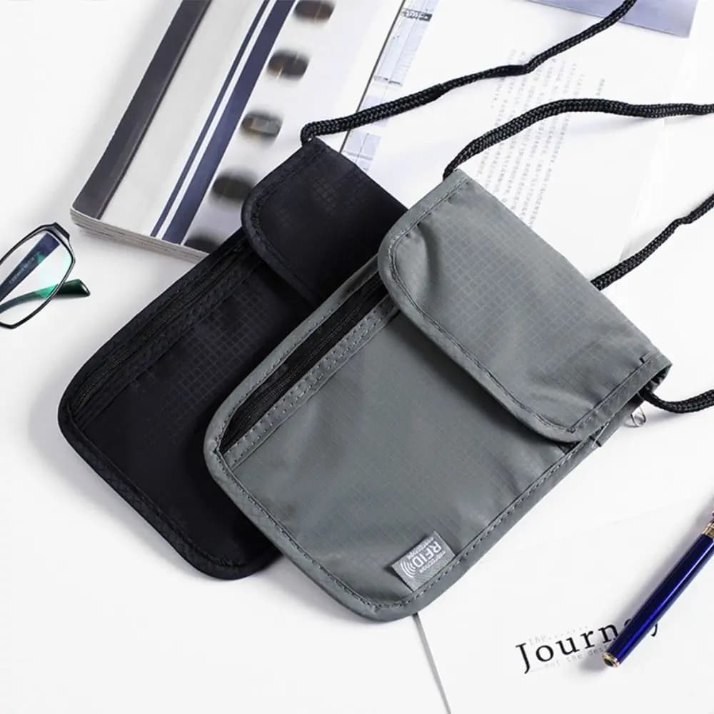 1 pz impermeabile RFID Nylon storage bag viaggio documento carta passaporto borsa collo portafoglio soldi documento carta passaporto Pouch