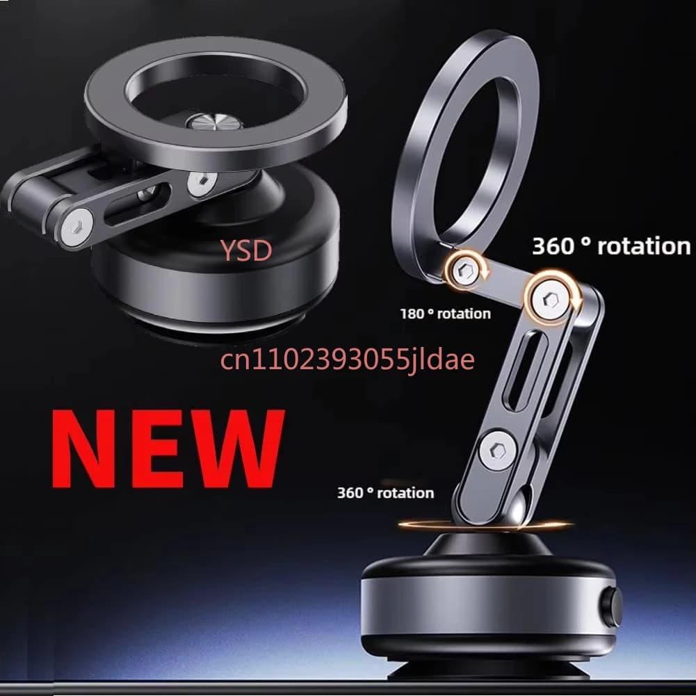Magnetic Phone Holder for Car | 2025 New Aluminum Alloy Folding Electric Suction Bracket