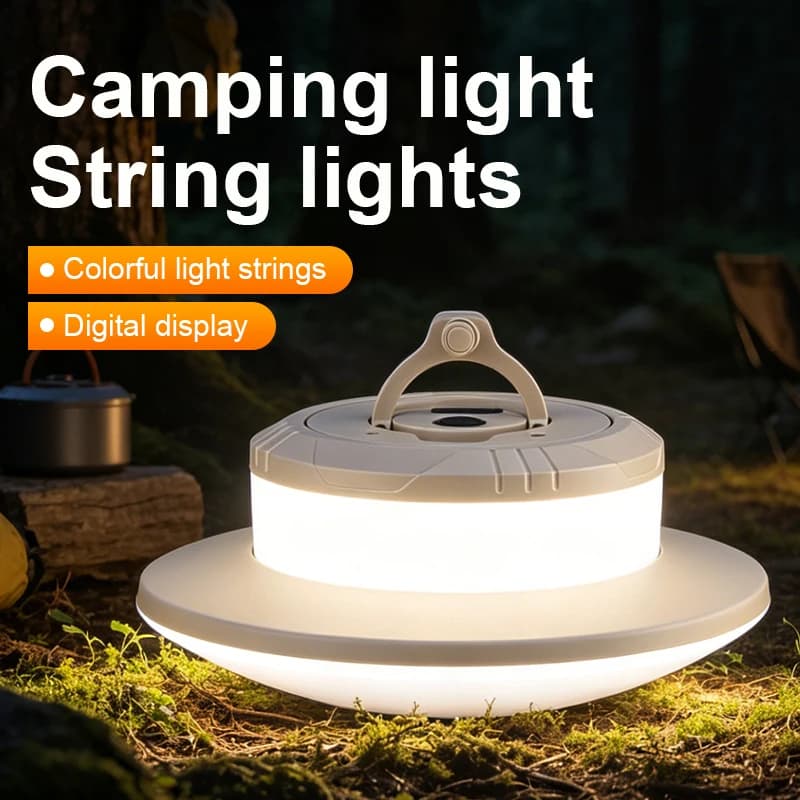 Luci a LED Avvolgibili Retrattili per Campeggio, Illuminazione Colorata per Tende da Festa, Atmosfera Festiva