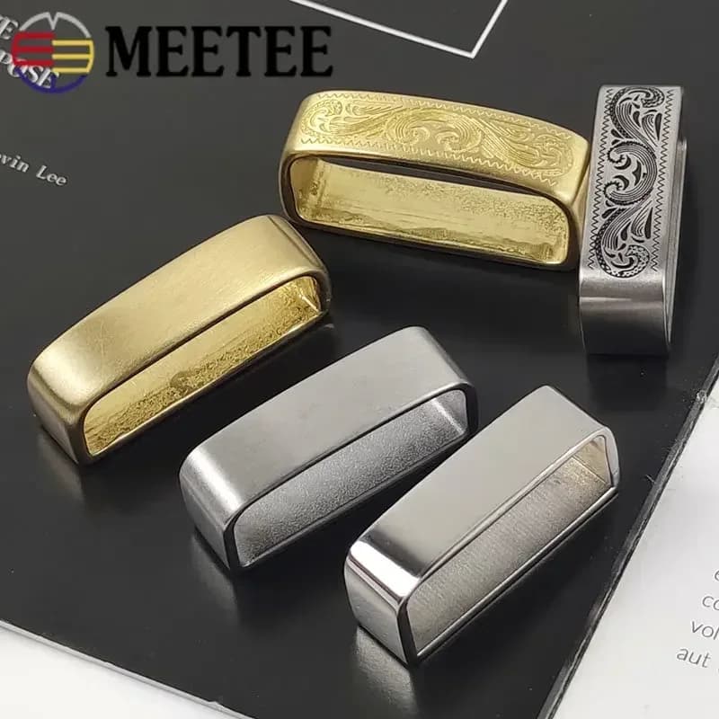 2 pezzi 35-40mm cinture in acciaio inossidabile fibbia per uomo metallo ottone massiccio anello O D gancio jeans abbigliamento artigianale accessori hardware