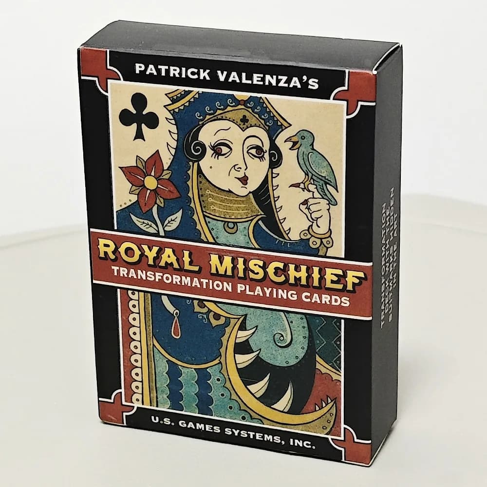 Carte da gioco per trasformazione Royal Mischief 54 pezzi di carte da poker Set completo Mazzo Oracle stampato su cartoncino doppio in rilievo 9 * 6 cm