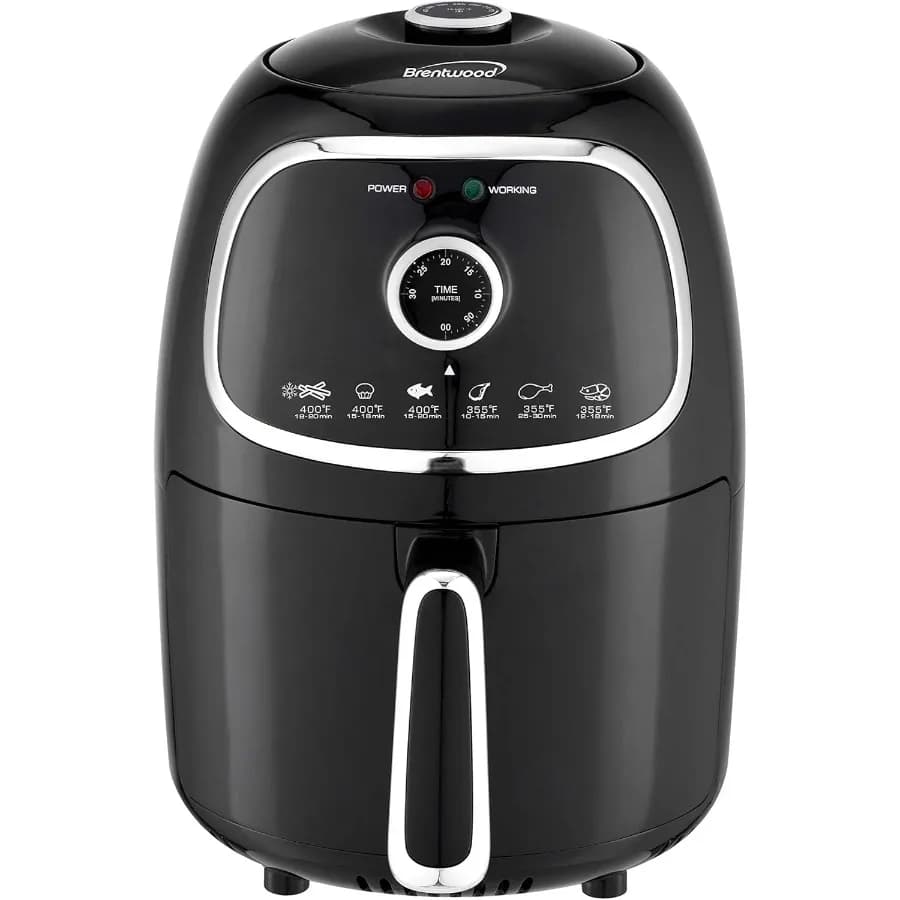 Friggitrice ad aria elettrica piccola da 2 litri con timer e controllo della temperatura per una cottura sana Design compatto Perfetto per servizi singoli