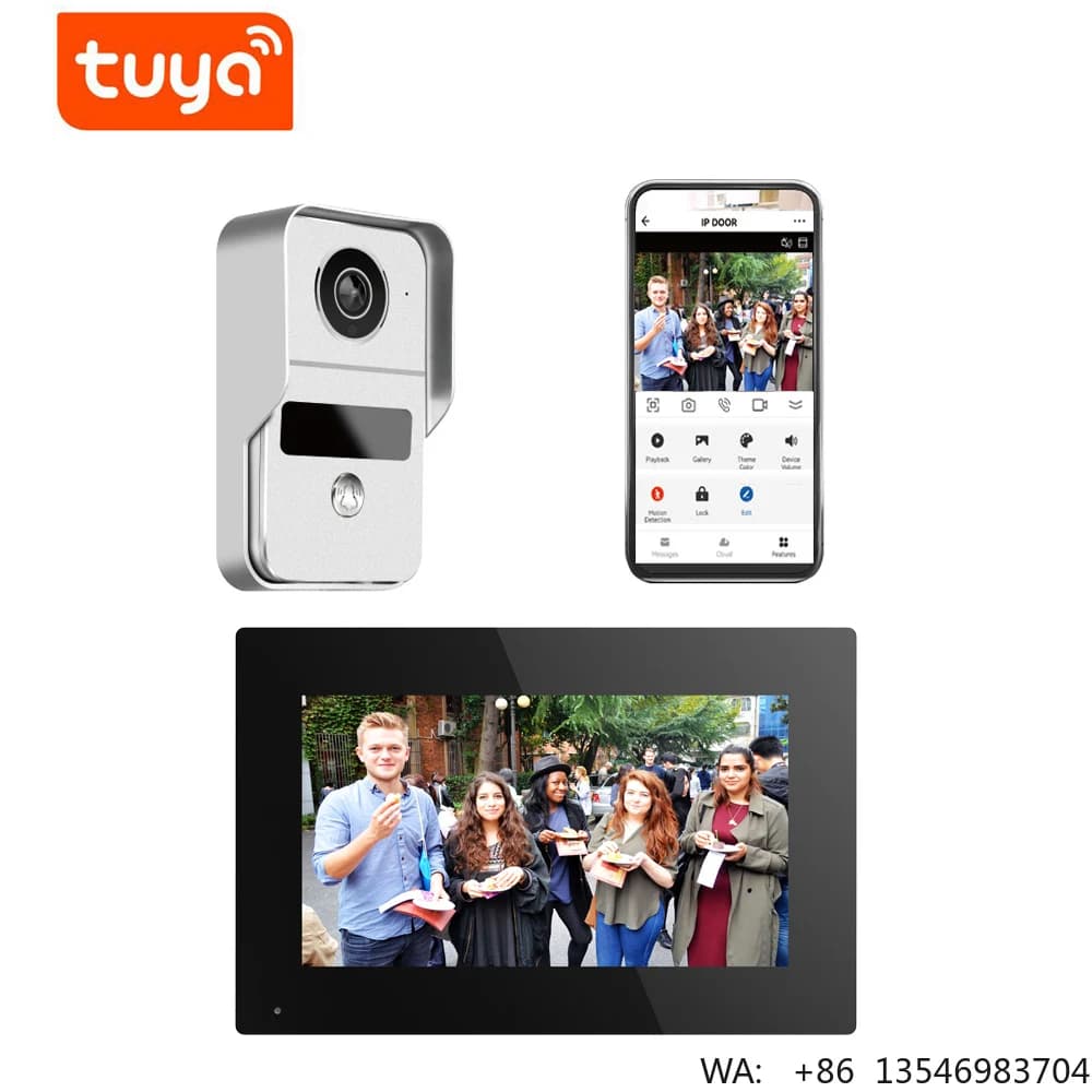 Videocitofono con Telecamera HD, Sistema di Monitoraggio e Sblocco, Interfono Bidirezionale per Casa, Ufficio e Appartamento