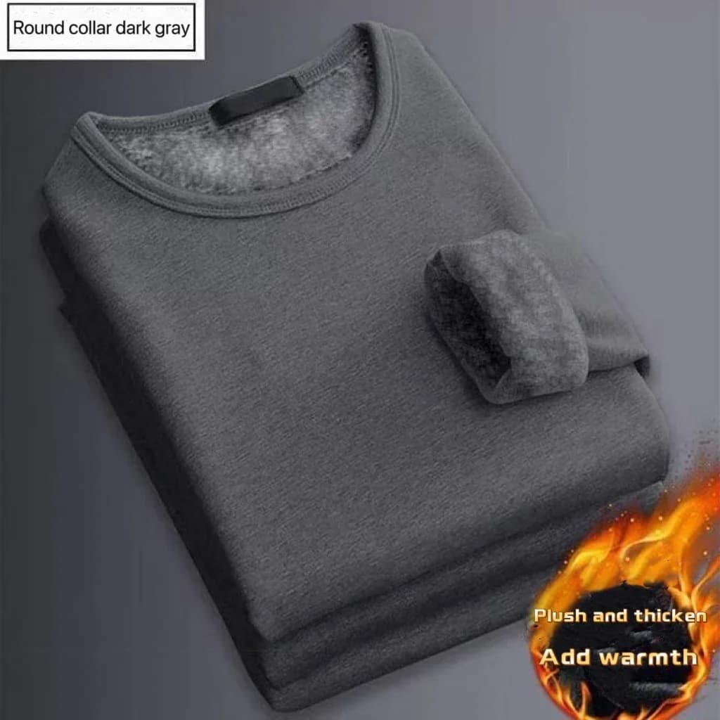Winter Men Inspection Velvet Warm T-shirts and blouses Men's Winter Thermal Underwer Maschile Girocollo Moda T-shirt M-5XL