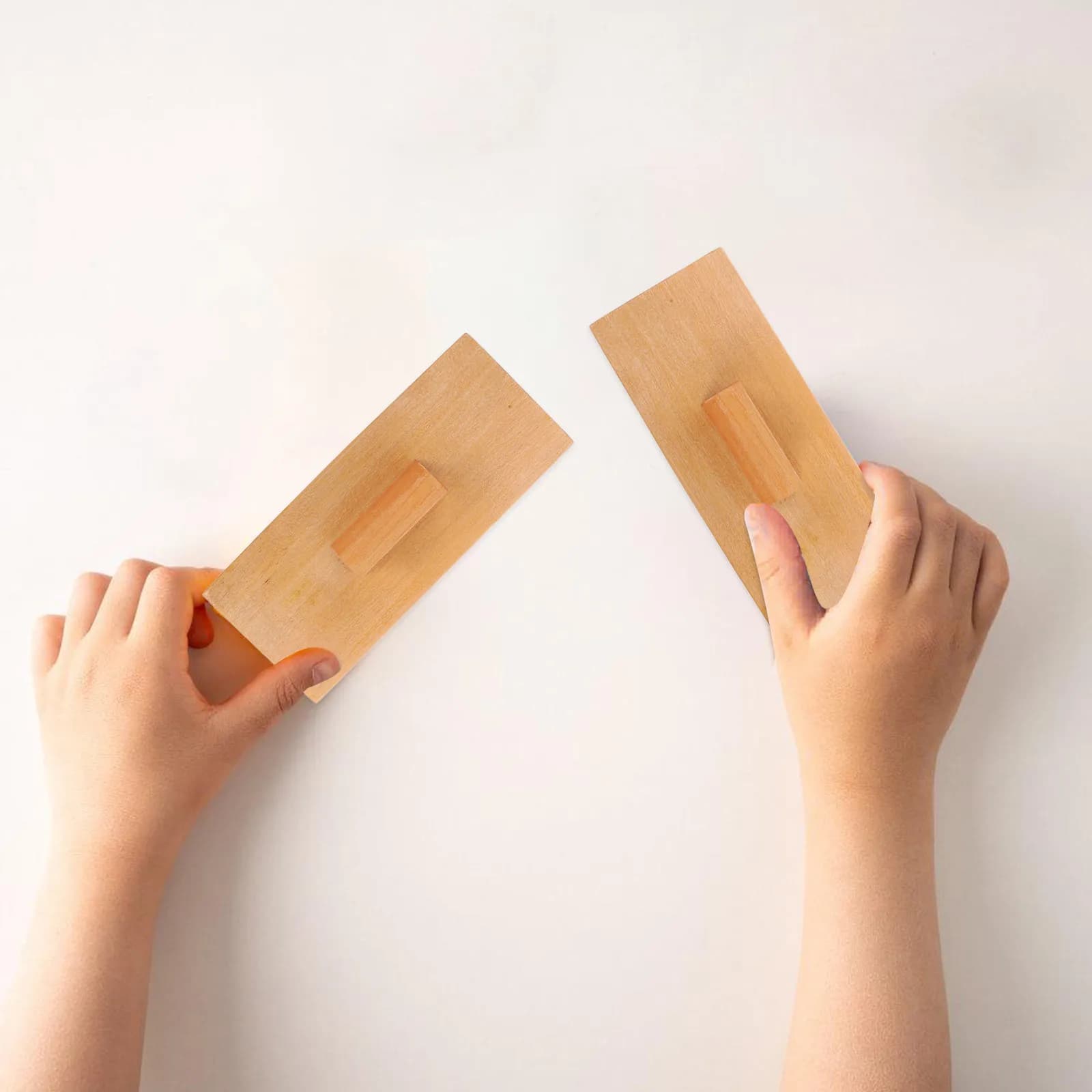 1 Paio di Strumenti a Percussione per Bambini, Blocco di Sabbia in Legno, Strumento Musicale Ritmico, Facile da Usare per Bambini e Asilo